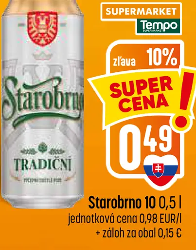 Starobrno 10 plechovka