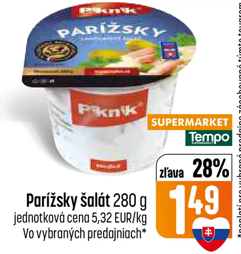 Piknik Parížsky lahôdkový šalát