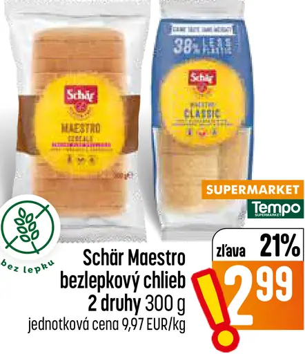 Schär Maestro bezlepkový chlieb