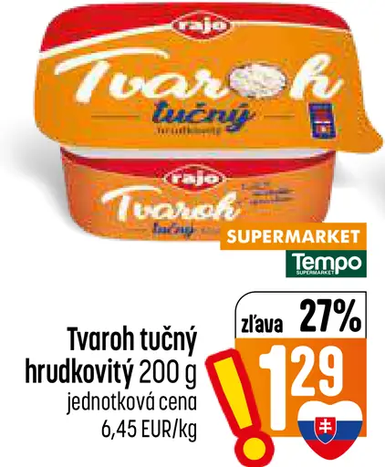 Rajo Tvaroh tučný hrudkovitý