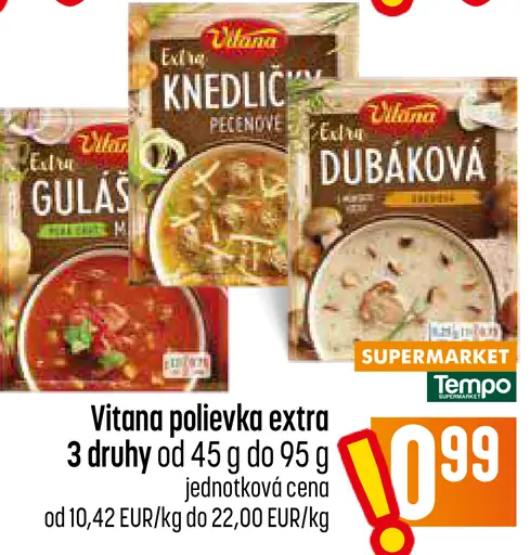 Vitana polievka extra 3 druhy