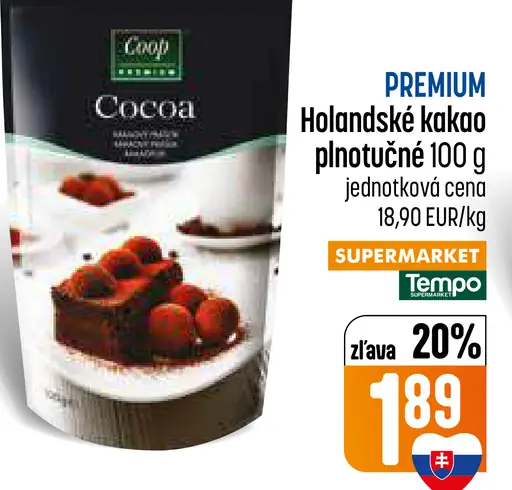 Coop Premium holandské kakao plnotučné