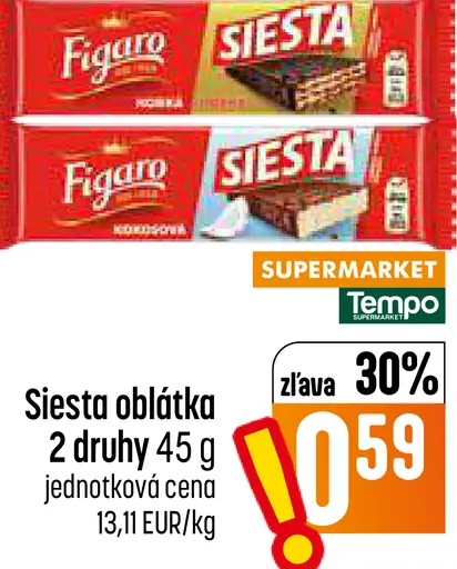 Figaro Siesta oblátky rôzne druhy
