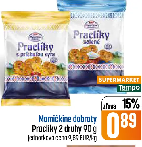 Mamičkine dobroty praclíky, 2 druhy