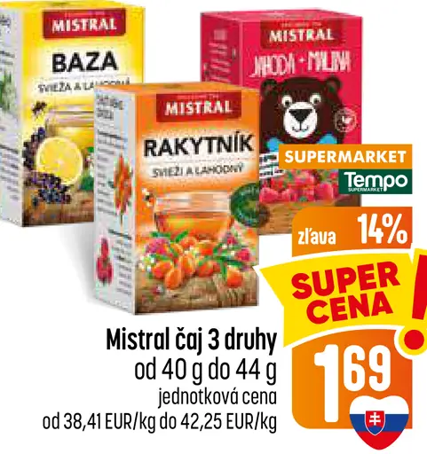 Mistral čaj rôzne druhy