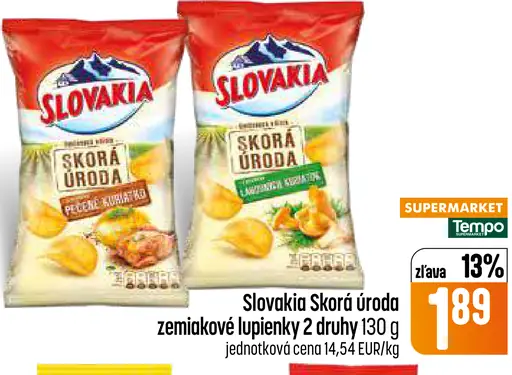 Slovakia Skorá úroda zemiakové lupienky, rôzne druhy