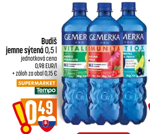 Budiš jemne sýtená voda