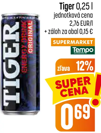 Tiger Energy Original energetický nápoj