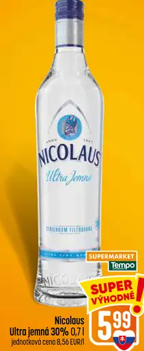 Nicolaus Ultra jemná vodka 30 %