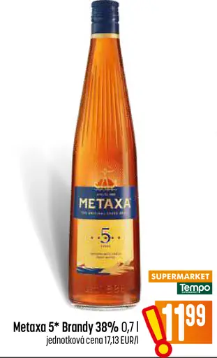 Metaxa Brandy 5* 38%