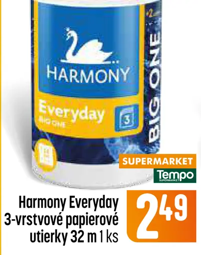Harmony Everyday 3-vrstvové papierové utierky
