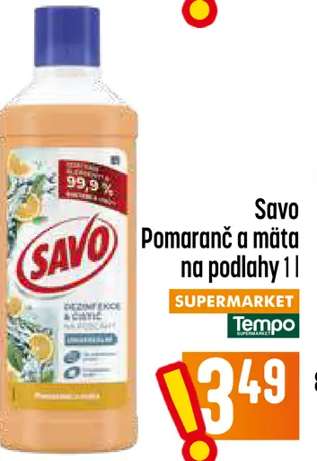 Savo Pomaranč a mäta na podlahy