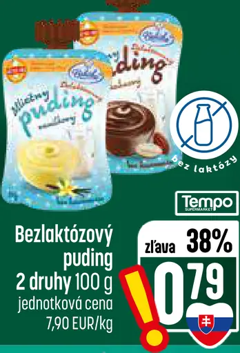 Bezlaktózový puding – 2 druhy