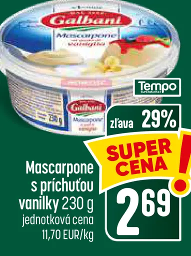 Galbani Mascarpone vanilková príchuť