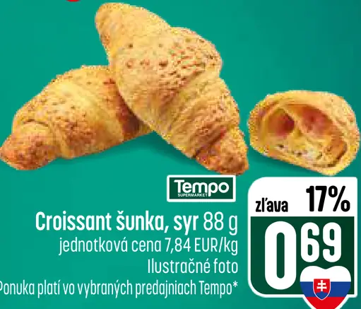 Croissant šunka - syr