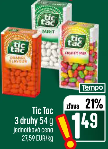 Tic Tac, 3 druhy