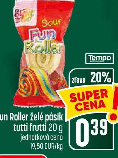 Fun Roller želé pásik tutti frutti