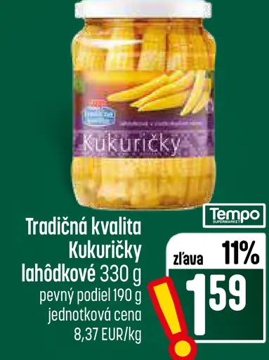 Tradičná kvalita Kukuřičky lahôdkové