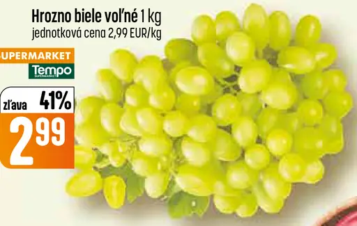 Hrozno bezkôstkové biele