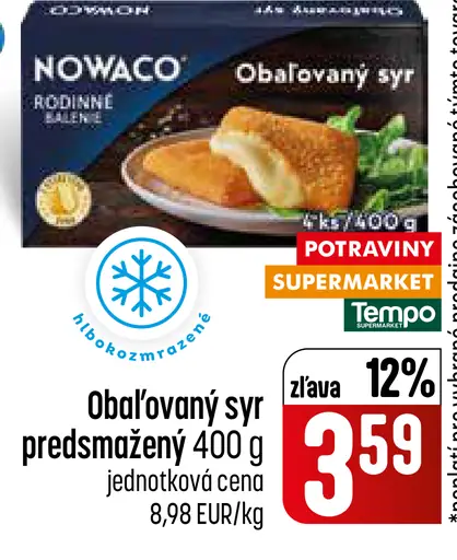 Nowaco Obaľovaný syr predsmažený
