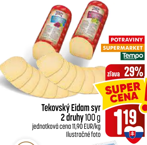 Tekovský Eidam syr – 2 druhy
