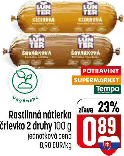 Chrieko rastlinná nátierka, 2 druhy