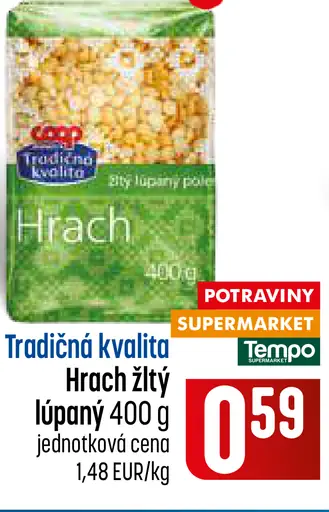 COOP Jednota Hrach žltý lúpaný, polený
