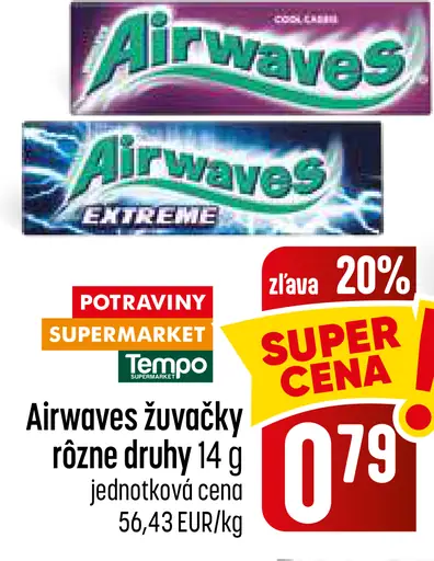 Airwaves dražé žuvačky rôzne druhy