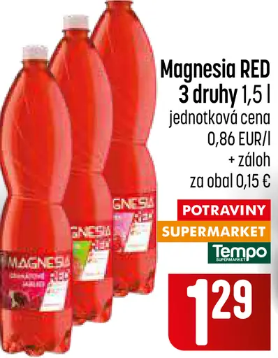 Magnesia Red ochutená minerálna voda