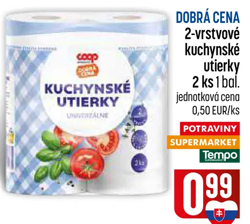 2-vrstvové kuchynské utierky