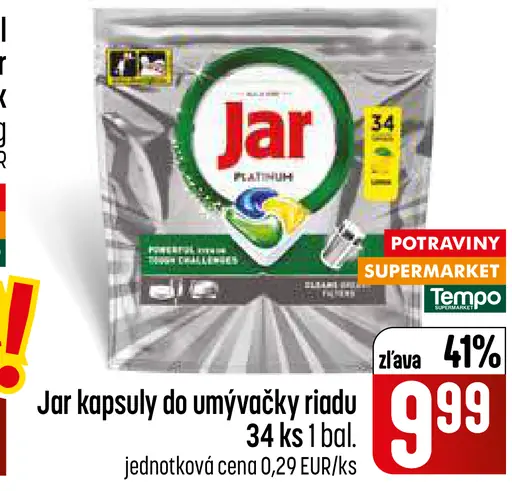 Jar Platinum kapsuly do umývačky riadu