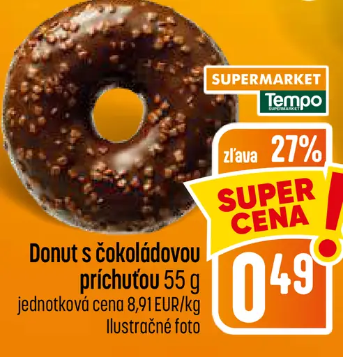 Donut s čokoládovou príchuťou