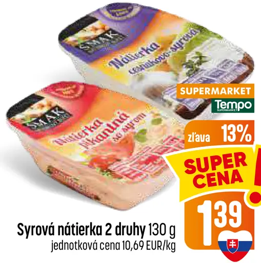 Syrová nátierka – 2 druhy