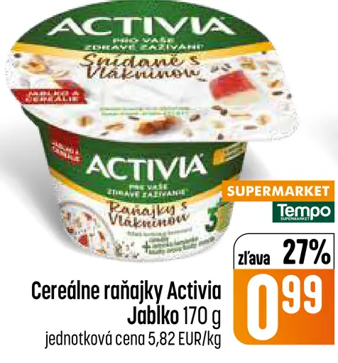 Activia cereálne raňajky Jablko