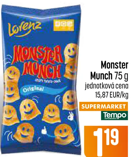 Lorenz Monster Munch slané kukuričné chrumky