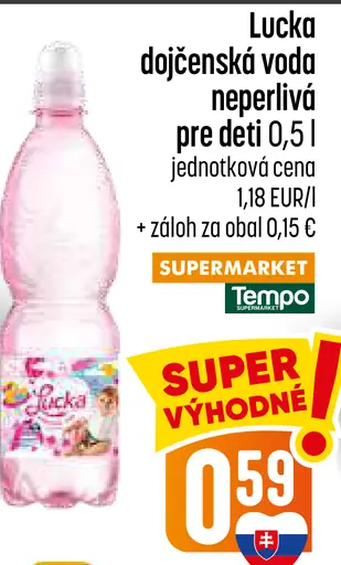 Lucka dojčenská neperlivá voda pre deti