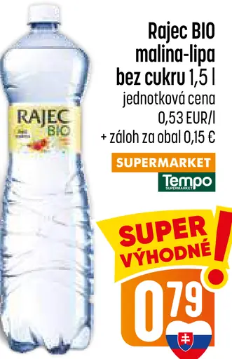 Rajec BIO malina-lipa bez cukru