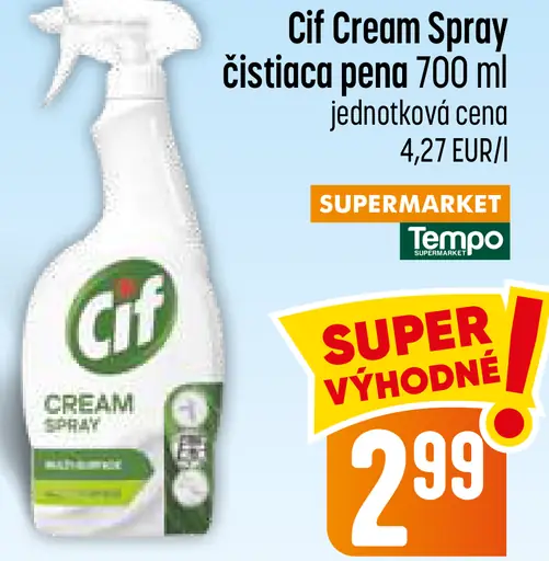 Cif Cleanboost Cream Spray Original krémová čistiaca pena