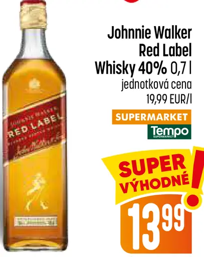 Johnnie Walker Red Label Whisky 40%
