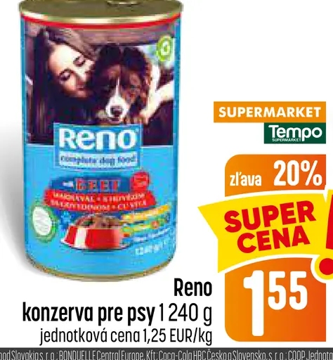 Reno konzerva pre psy