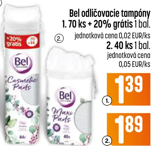 Bel odličovacie tampóny