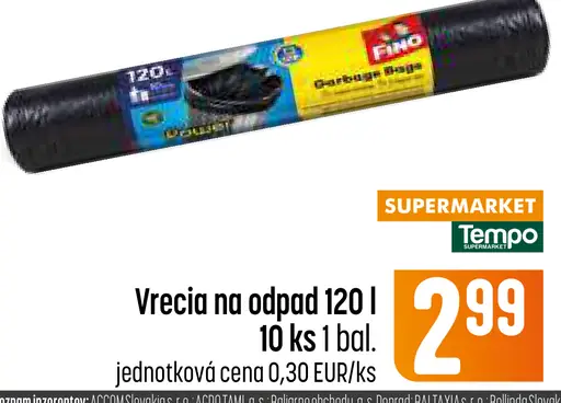 Fino vrecia na odpad s objemom 120 l