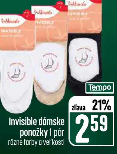 Invisible dámske ponožky