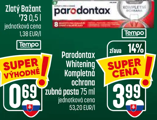Parodontax Whitening Kompletná ochrana zubná pasta