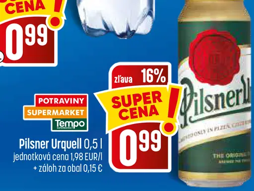 Pilsner Urquell plechovka