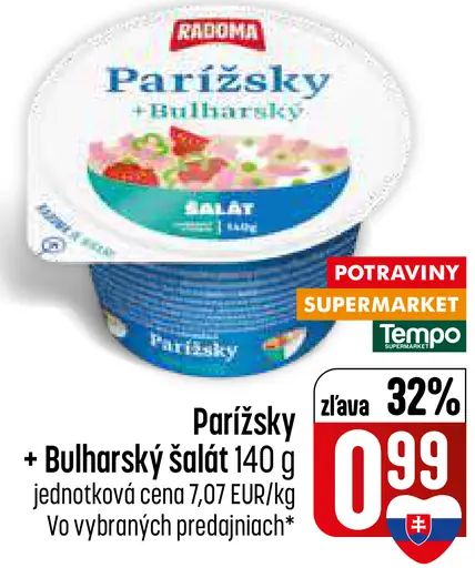 Radoma Parížsky + Bulharský šalát