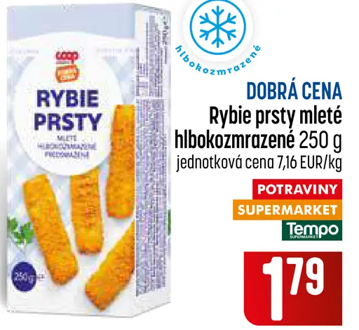 Rybie prsty mleté, hlbokozmrazené