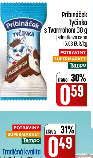 Pribináček tyčinka s tvarohom