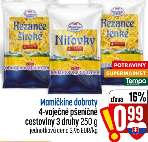 Mamičkina dobroty 4-vaječné pšeničné cestoviny