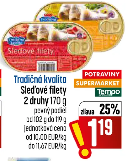 Tradičná kvalita Sleďové filety